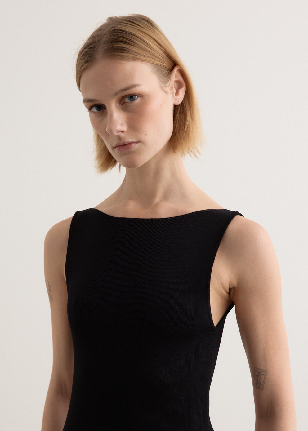 Bateau Cut Out Dress