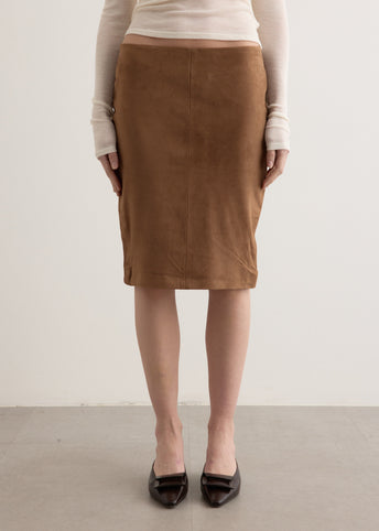 Suede Pencil Skirt