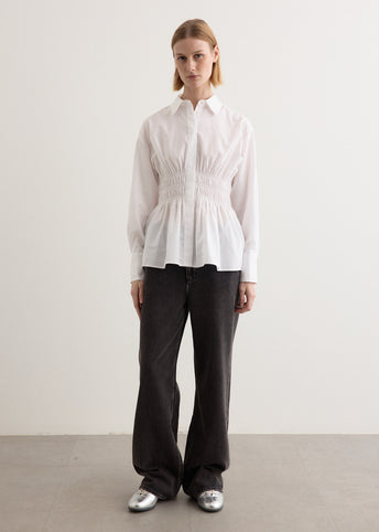 Blythe Gathered Poplin Shirt