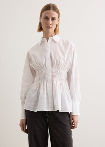 Blythe Gathered Poplin Shirt