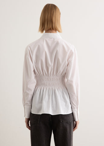 Blythe Gathered Poplin Shirt