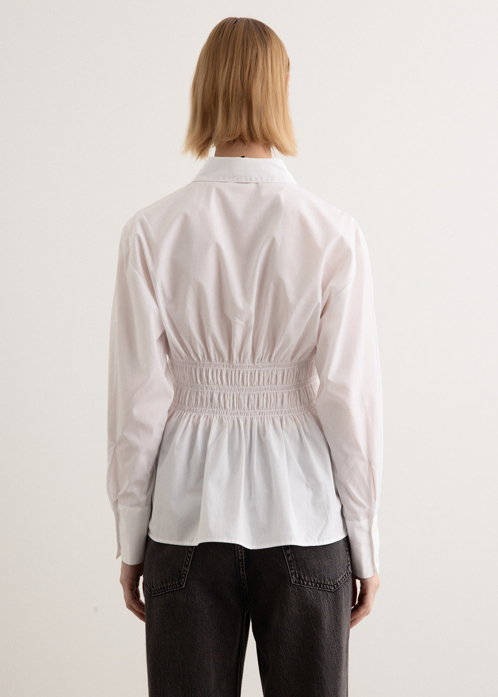 Blythe Gathered Poplin Shirt