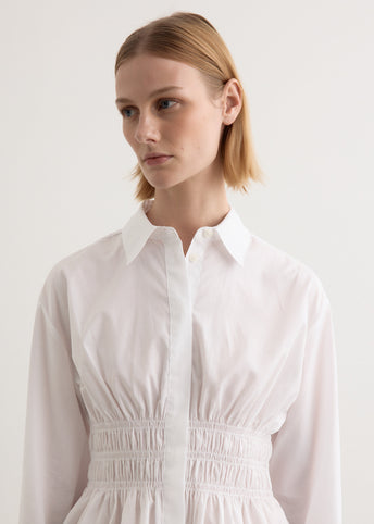 Blythe Gathered Poplin Shirt