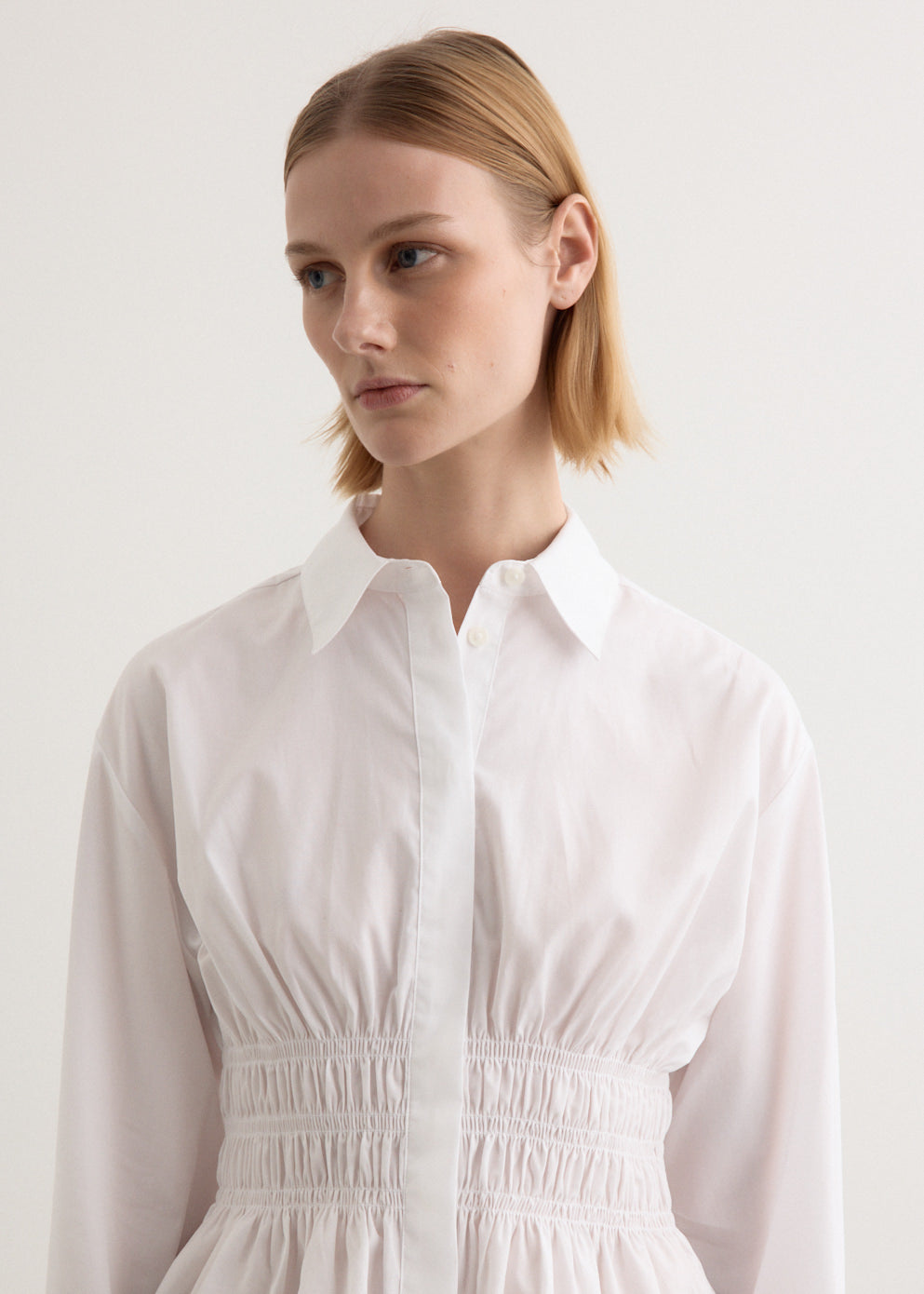 Blythe Gathered Poplin Shirt