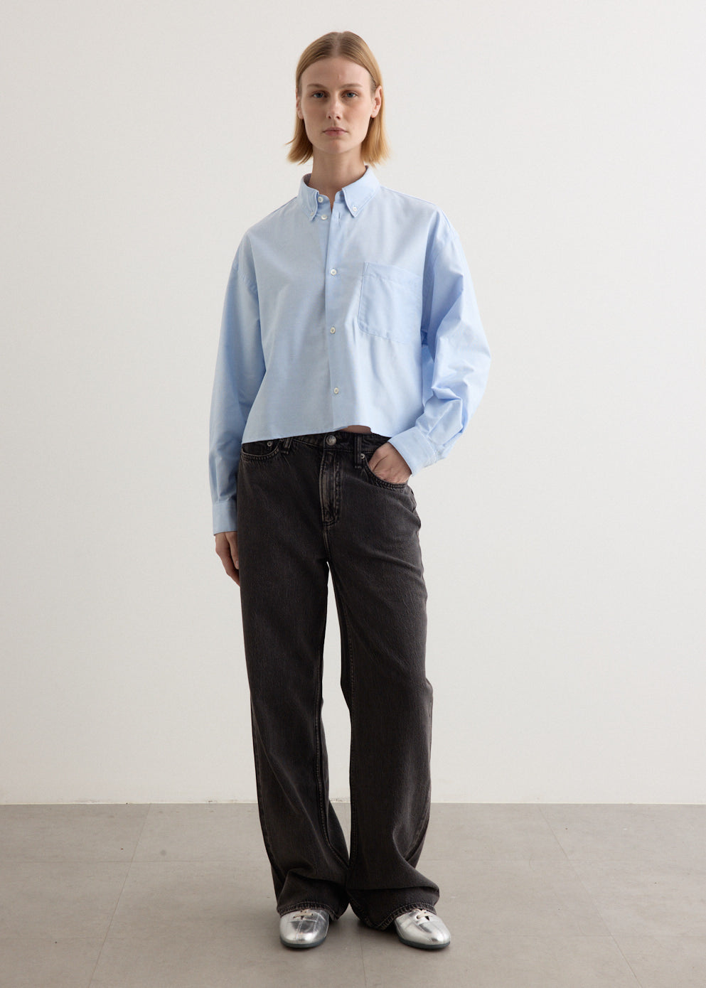 Sophia Button Down Logo Shirt