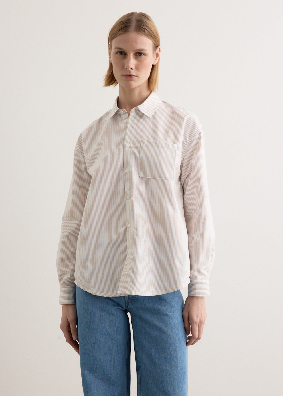 Sophia Button Down Logo Shirt