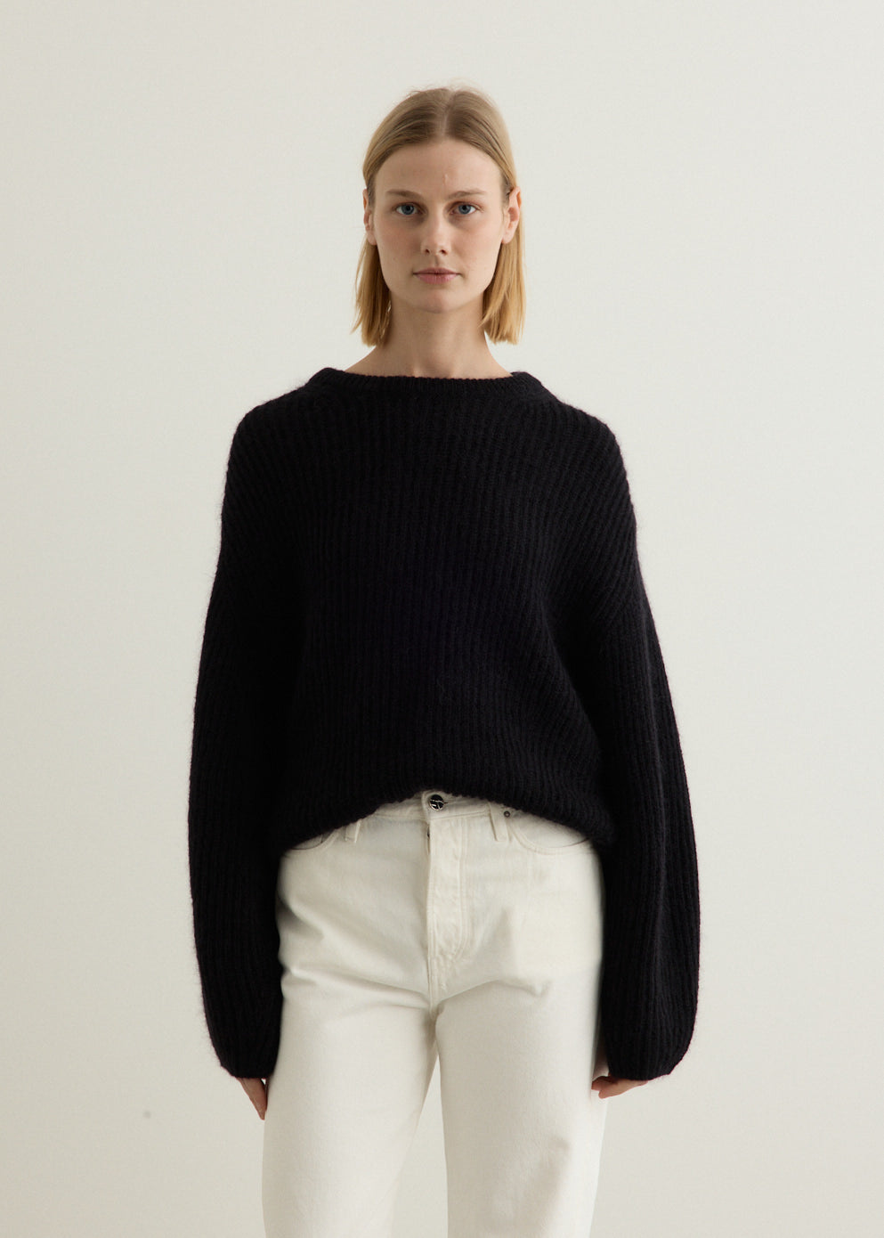 Mohair Blend Rib Knit