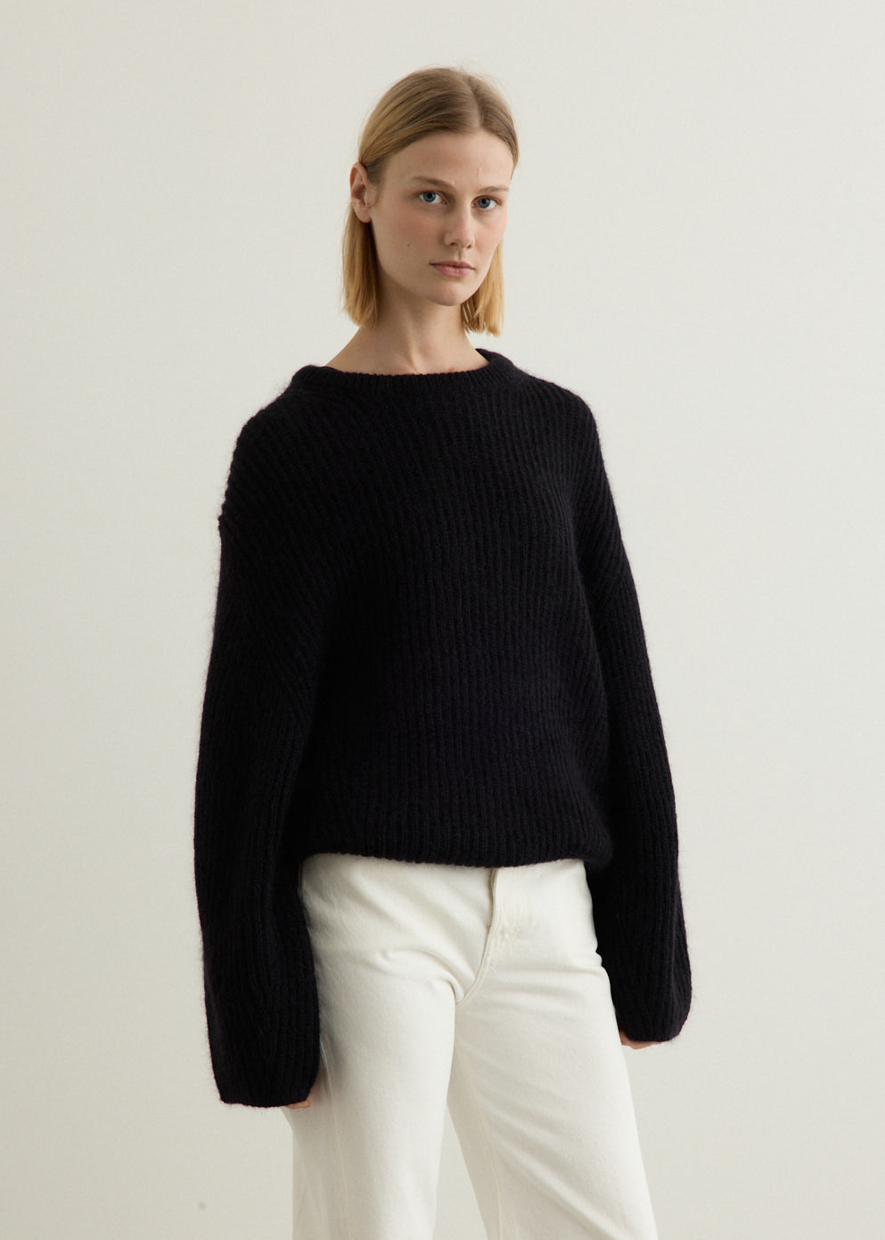 Mohair Blend Rib Knit