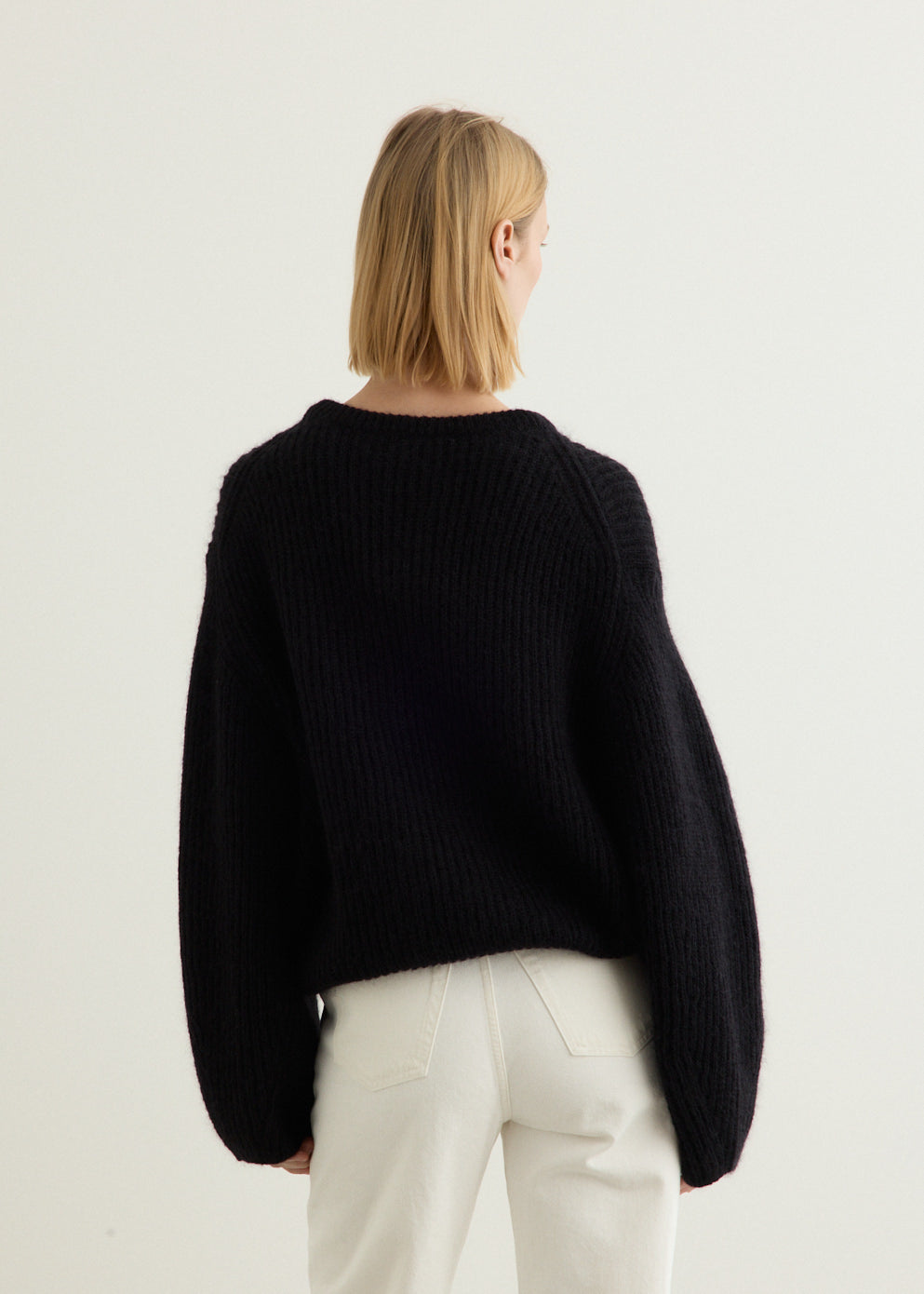 Mohair Blend Rib Knit