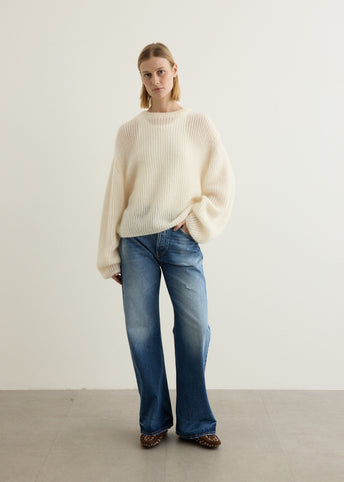 Mohair Blend Rib Knit