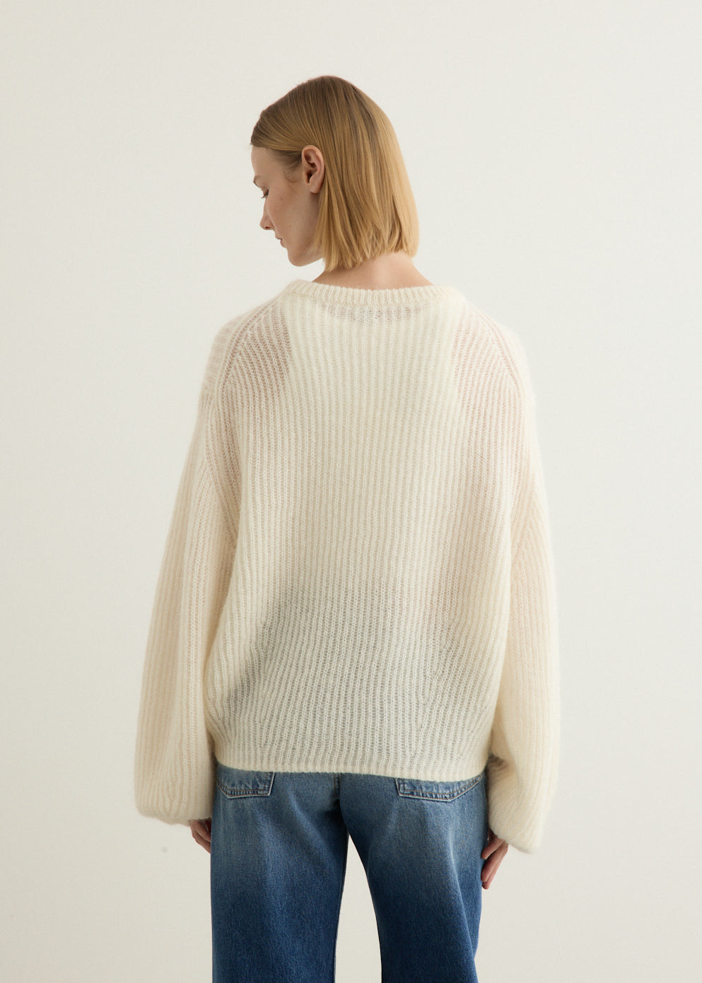 Mohair Blend Rib Knit