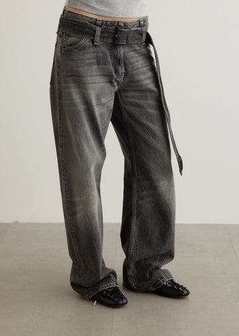 Belted Jeans