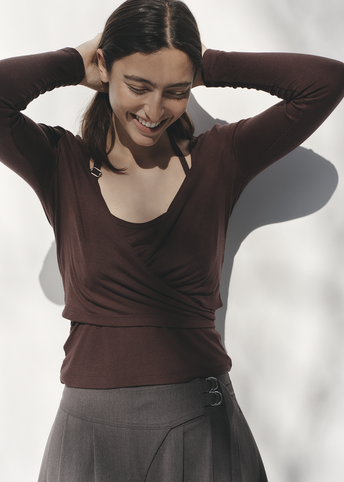 Double Halt Wrap Top