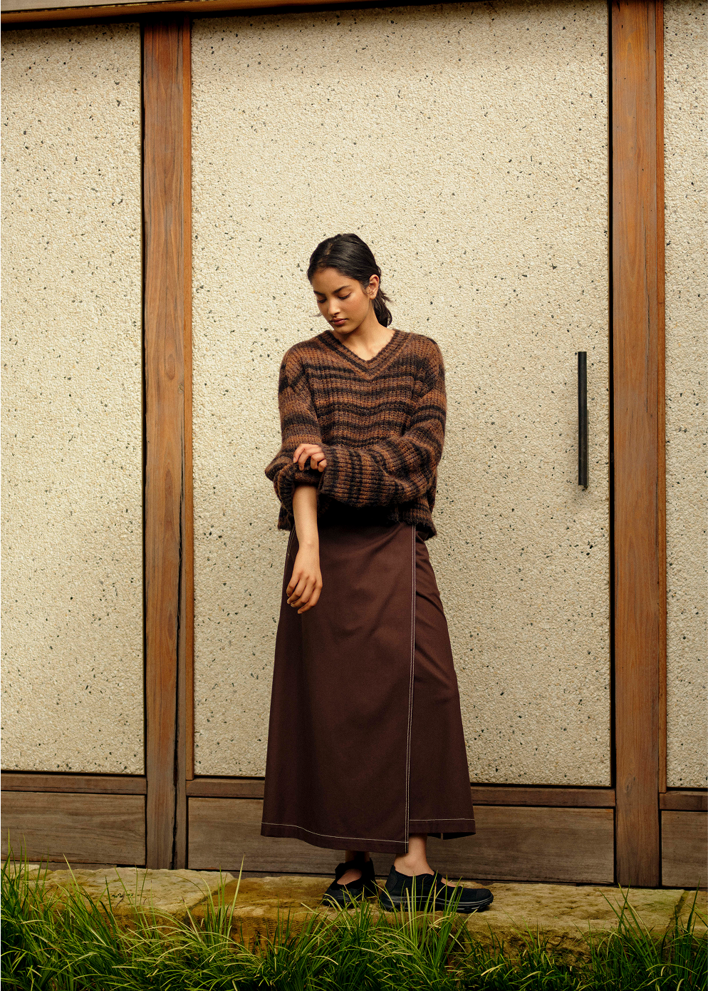 Umbra Wrap Midi Skirt