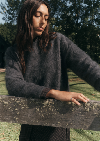 Saddler Brushed Wool Crew Knit