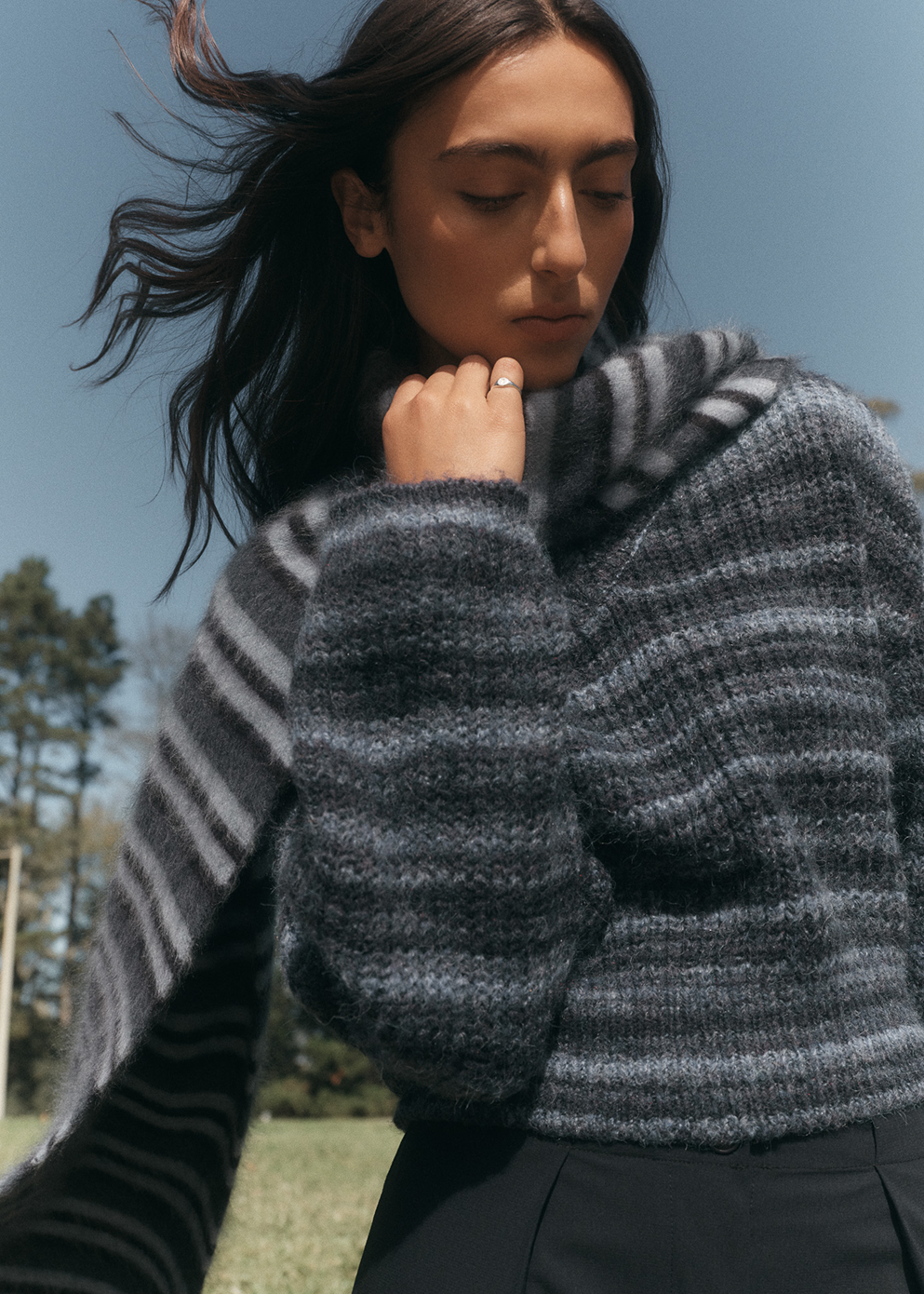 Adore Cropped V Neck Jumper
