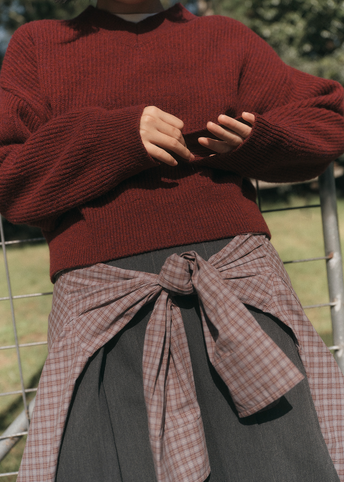 Adore Cropped V Neck Jumper