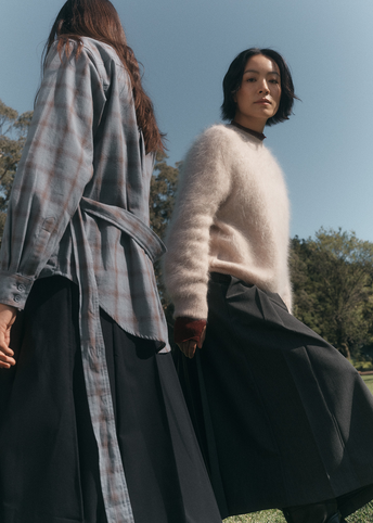 Saddler Brushed Wool Crew Knit