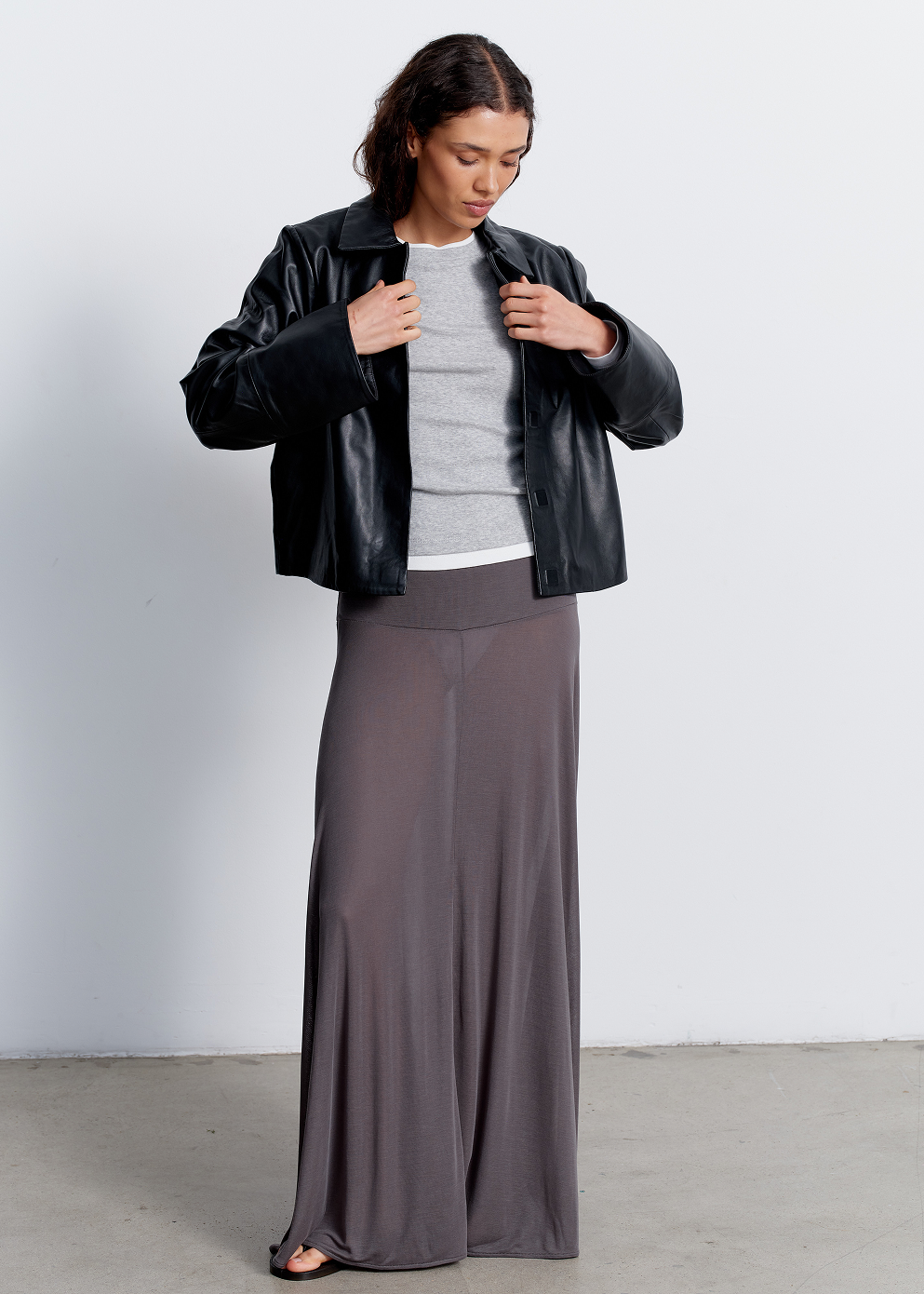 Fluid Jersey Skirt