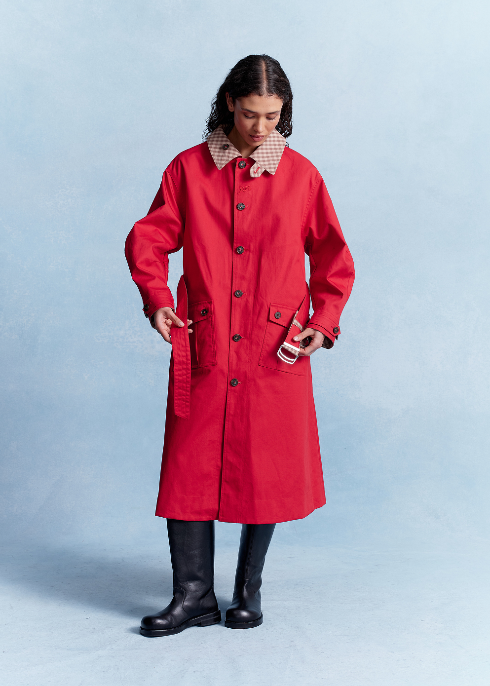 Anja Reversible Honey Trench Coat