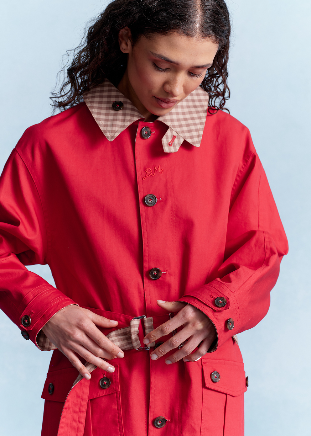 Anja Reversible Honey Trench Coat