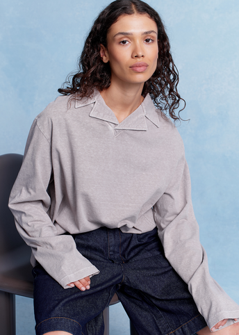 Washed Jersey Long Sleeve T-Shirt