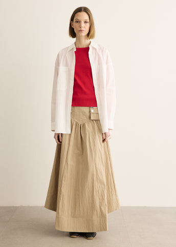 Washed Cotton Corset Skirt