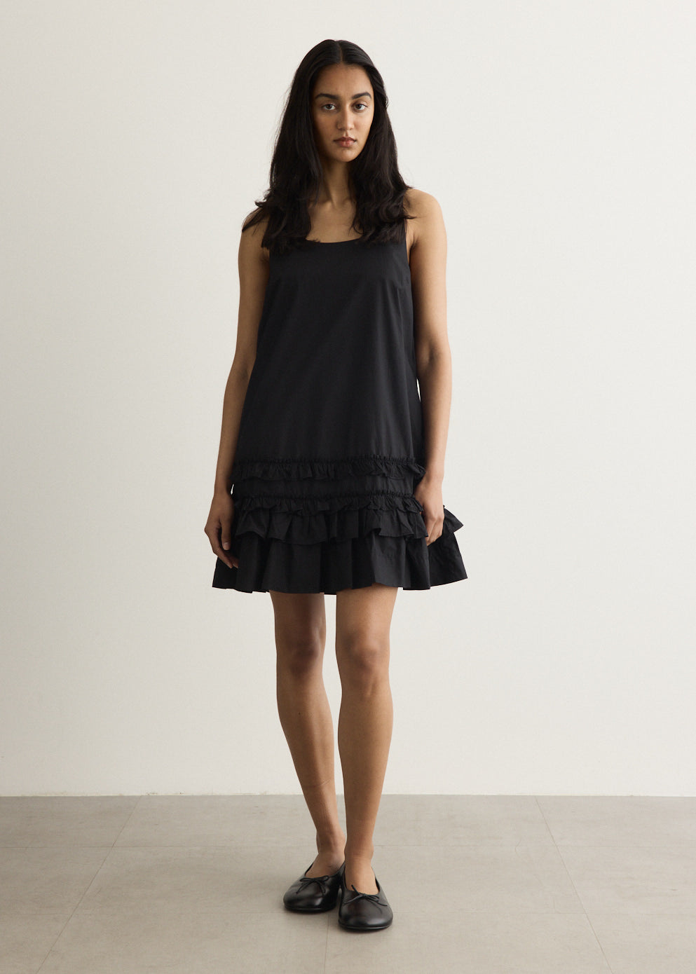 Cotton Poplin Mini Dress
