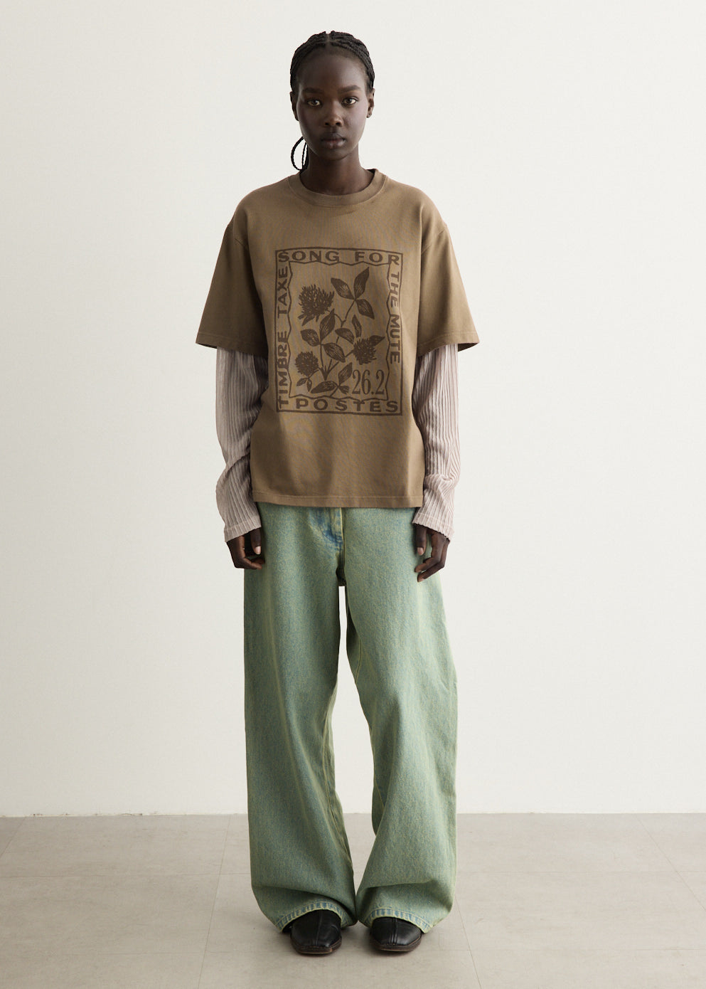 Clover Brown Double Layered T-Shirt
