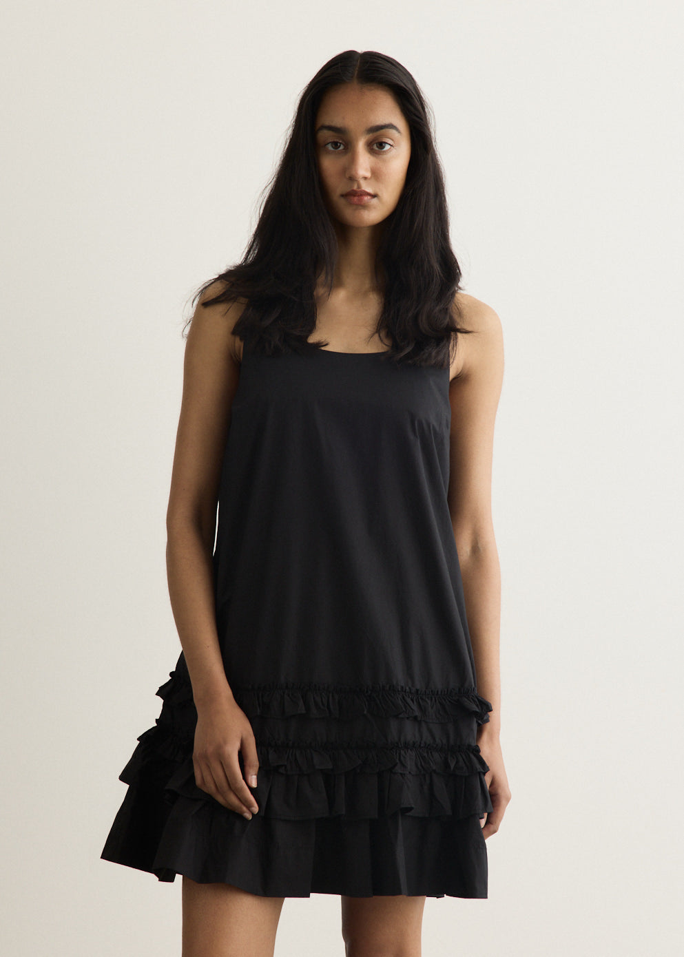 Cotton Poplin Mini Dress