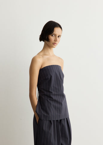 Strapless Rouleau Tie Top