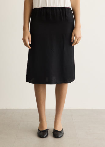 Fluid Satin Midi Skirt