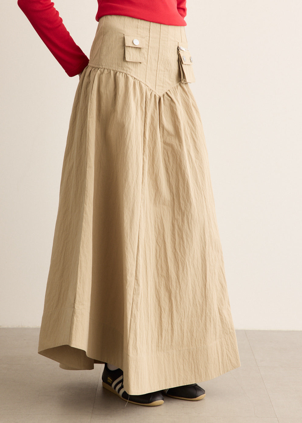 Washed Cotton Corset Skirt