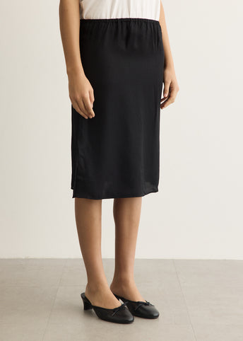 Fluid Satin Midi Skirt