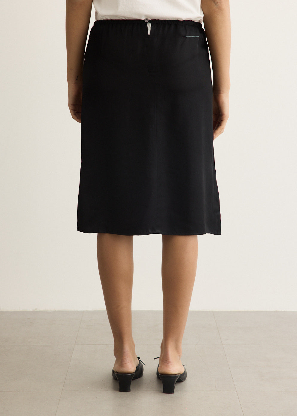 Fluid Satin Midi Skirt