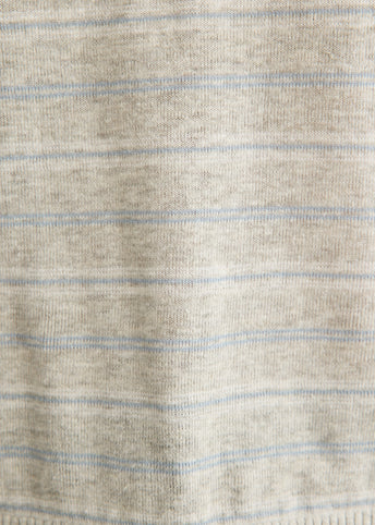 Linen Striped Polo Knit
