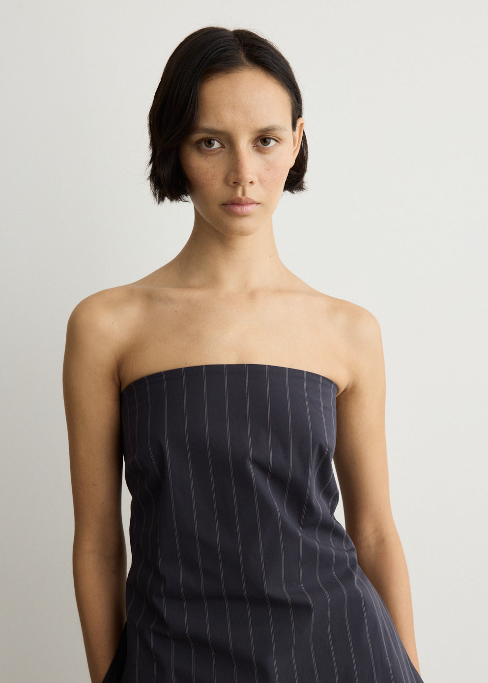 Strapless Rouleau Tie Top