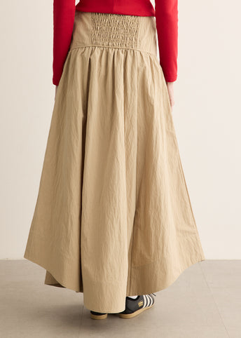 Washed Cotton Corset Skirt
