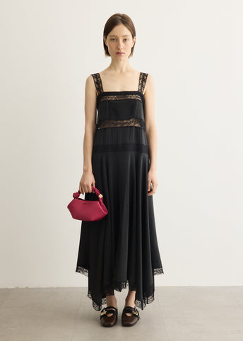 Sandwashed Silk Satin Long Slip Dress