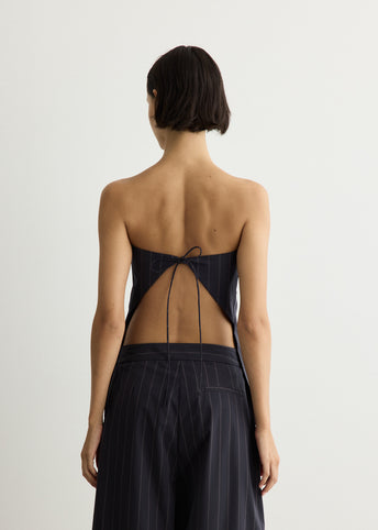 Strapless Rouleau Tie Top