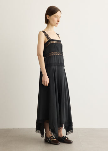 Sandwashed Silk Satin Long Slip Dress