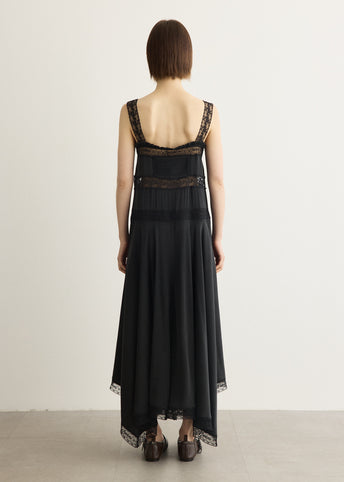 Sandwashed Silk Satin Long Slip Dress