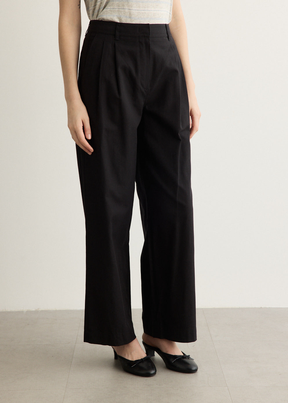 Double Pleated Chino Pants