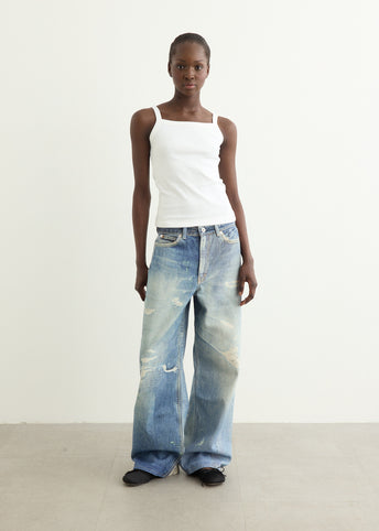 Full Cut Digital Print Denim Jeans