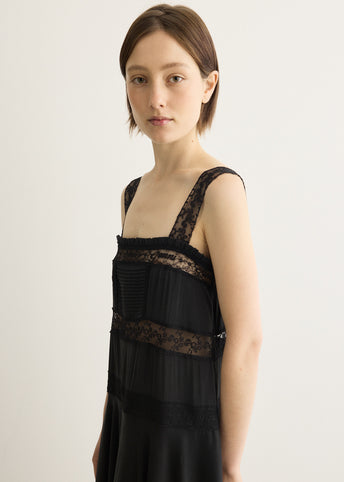 Sandwashed Silk Satin Long Slip Dress