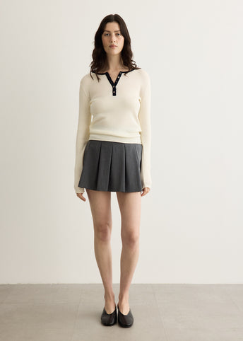 Pleats Mini Skirt