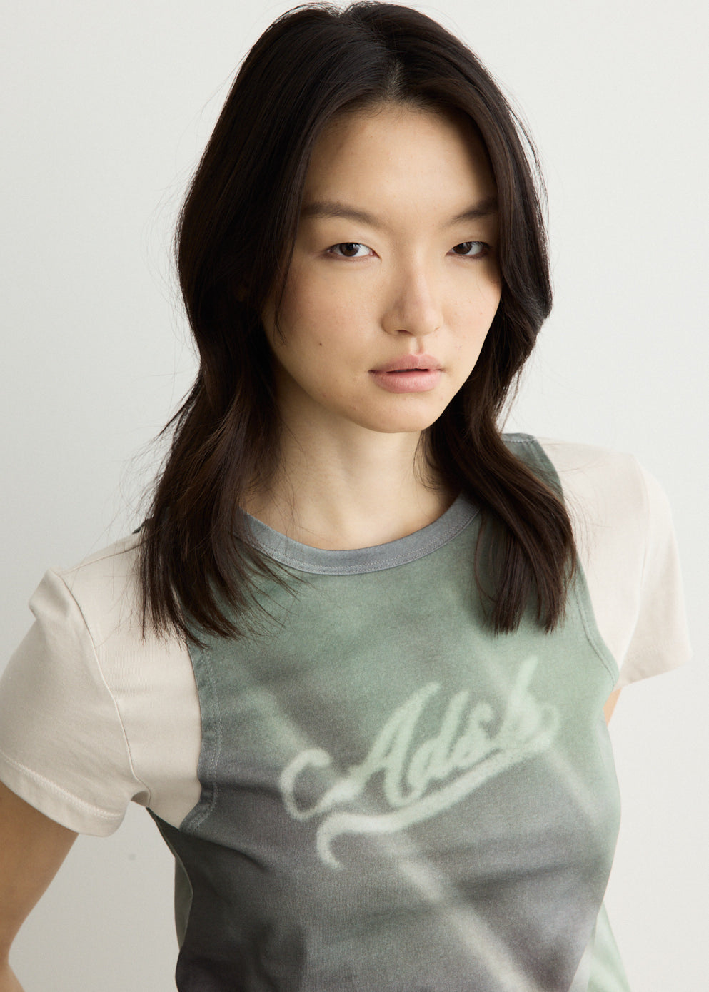 Essential Washed Printed Layered Top