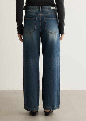 Brushed Fleece Buckle Jeans