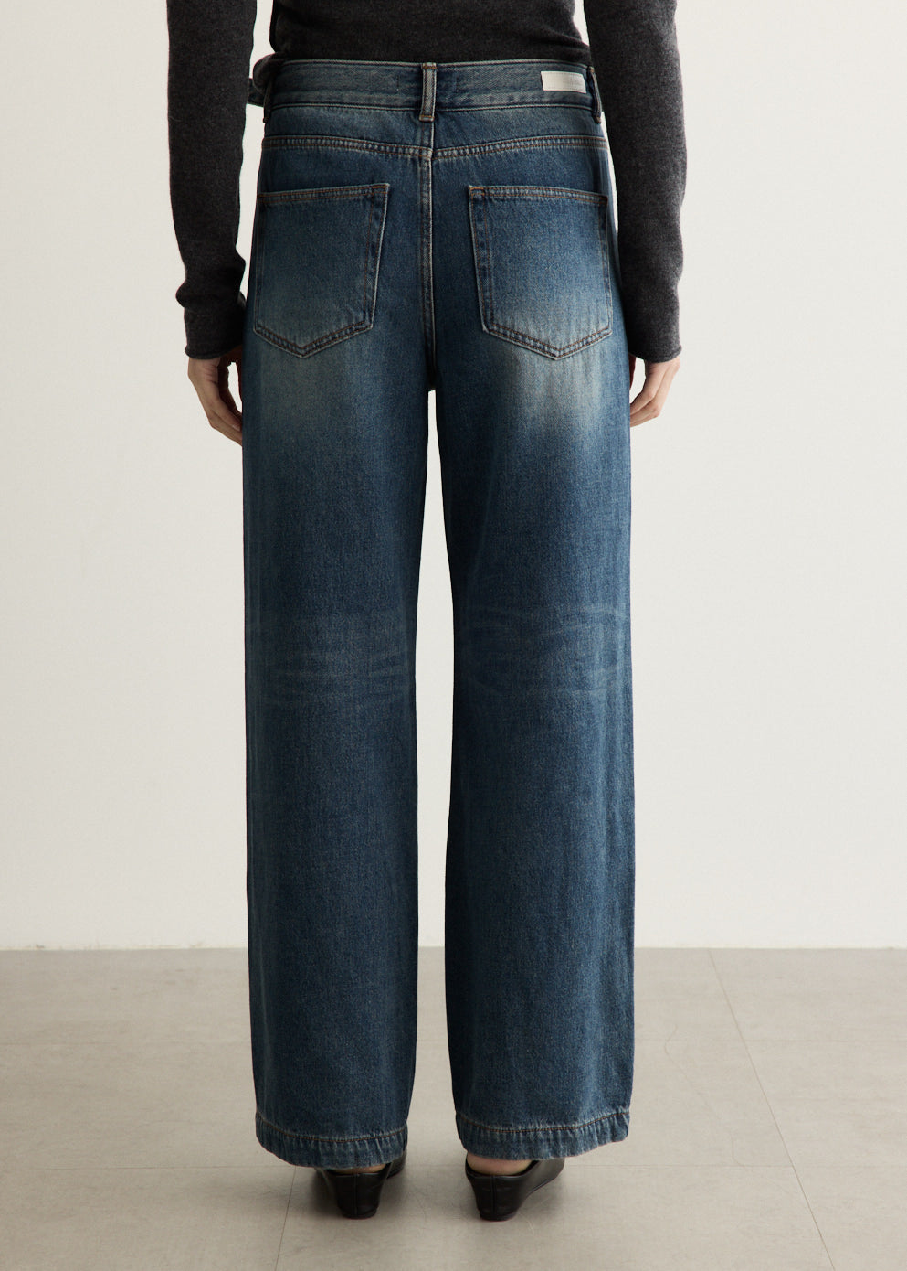 Brushed Fleece Buckle Jeans