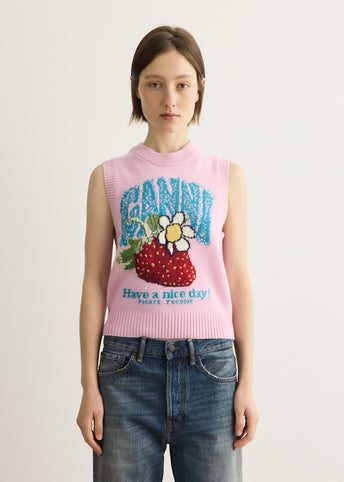 Graphic Wool Vest
